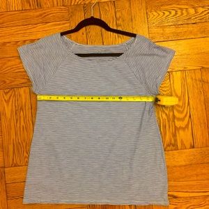 LOFT Vintage Soft Blue and White Tee